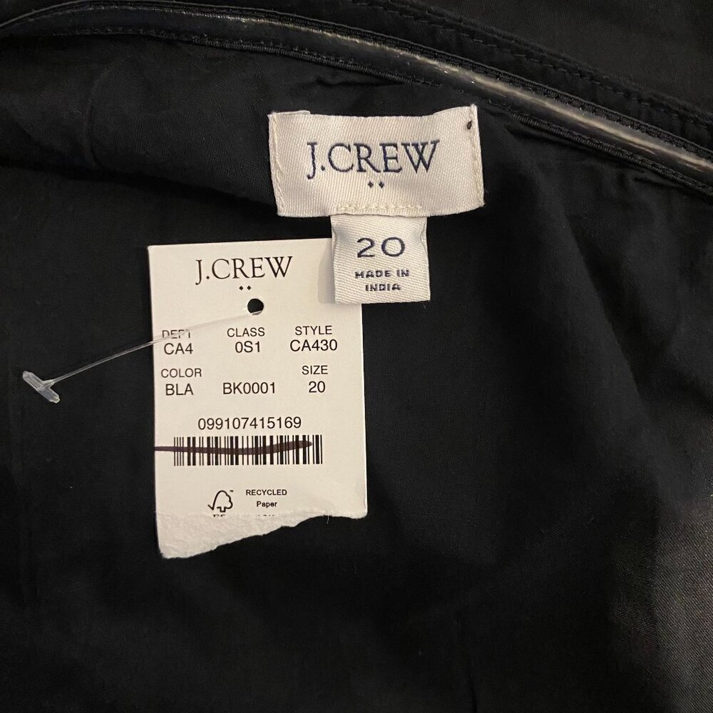 J. Crew Factory One-Shoulder Midi Dress Women's Plus Size 20 in Black New W/ Tag - Picture 4 of 5